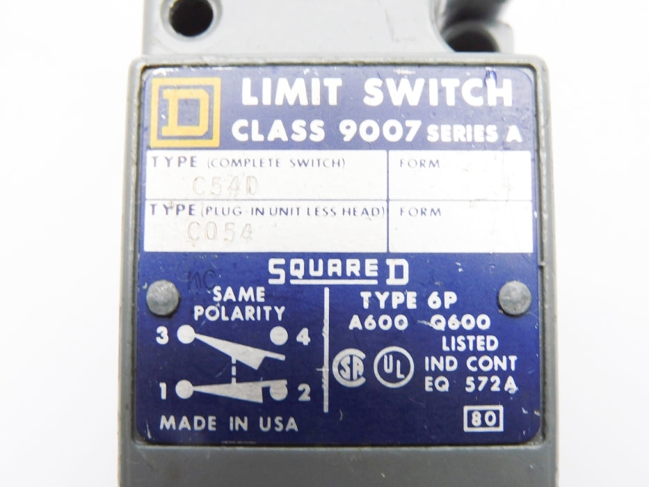 SQUARE D 9007C054 SER. A UNMP