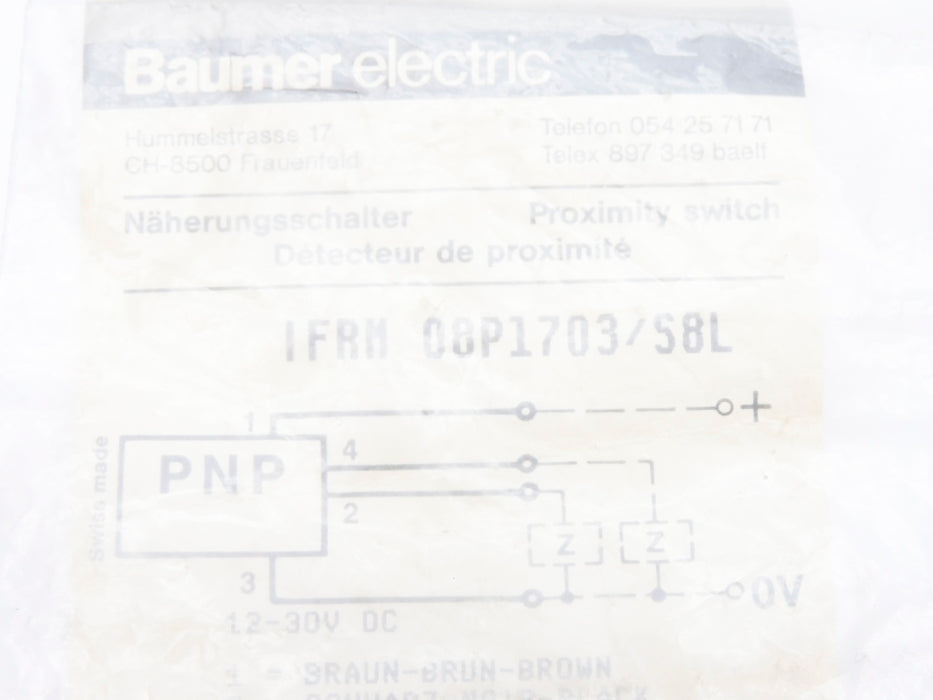 BAUMER ELECTRIC IFRM08P1703/S8L NSMP