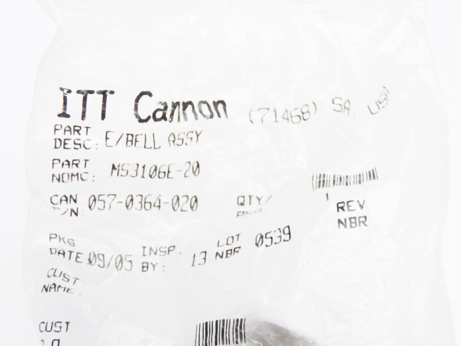 ITT CANNON MS3106E-20 057-0364-0202 NSMP