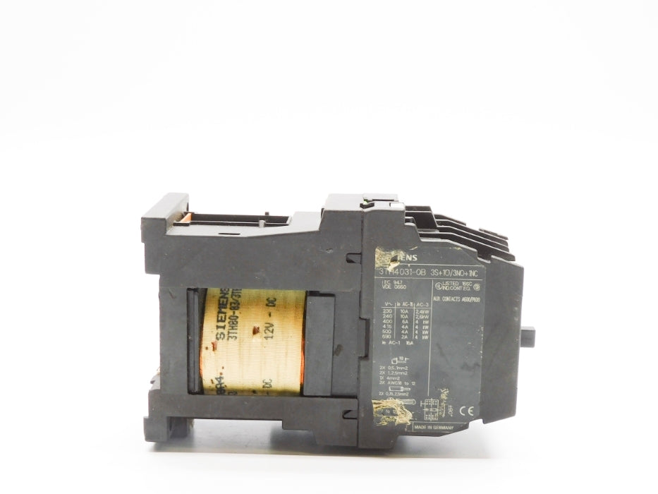 SIEMENS 3TH4031-0B 12VDC UNMP