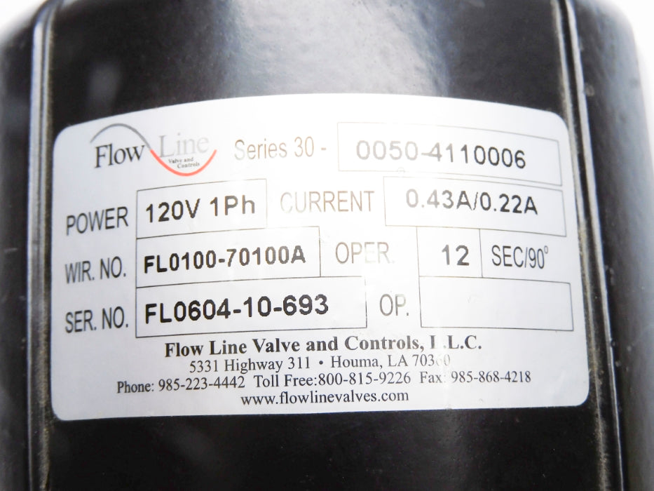 FLOW LINE FL0100-70100A 120V 1" UNMP