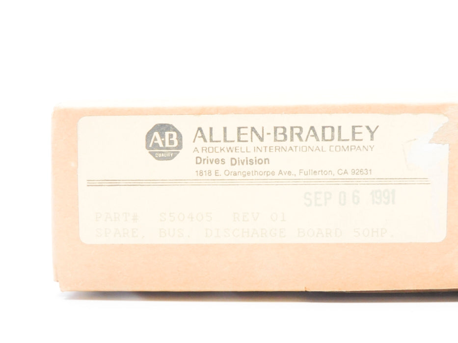 INDUSTRIAL SPARE PART S50405 REV. 01 DATE: 1991 NSFS
