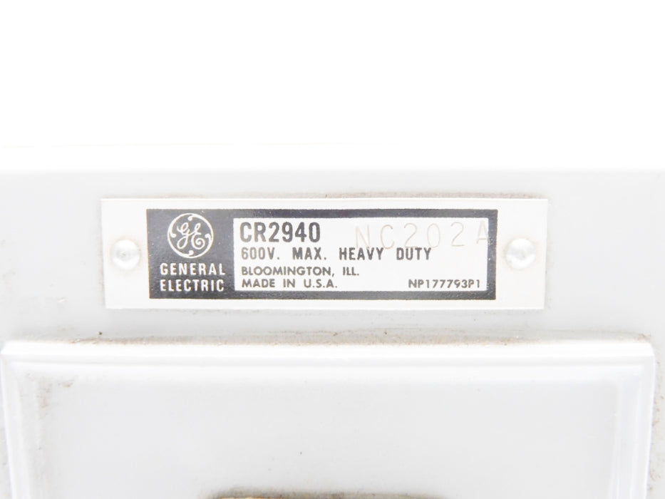 GENERAL ELECTRIC CR2940NC202A UNMP