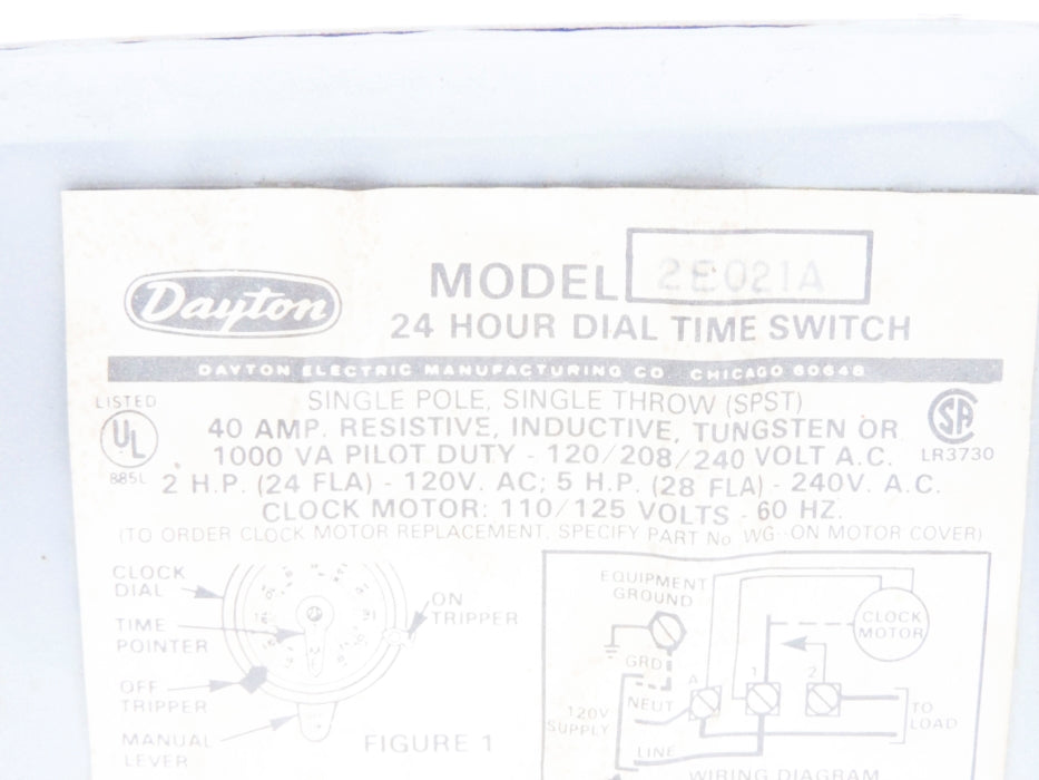 DAYTON 2E021A 24HR UNMP