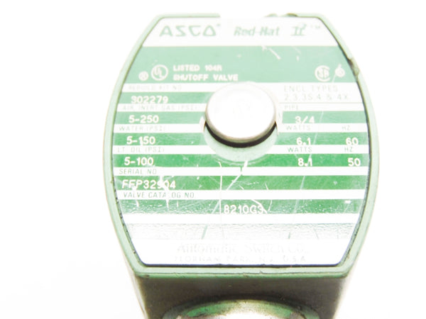ASCO 8210G3 110/120V 5-250PSI 3/4" UNMP