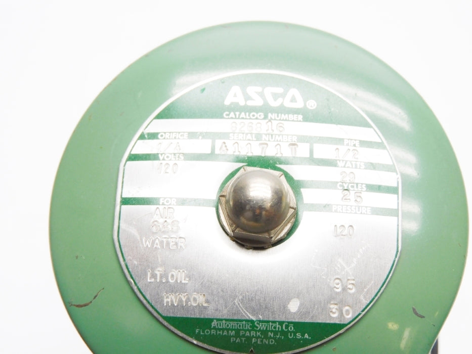 ASCO 826816 120V 120PSI 1/2" UNMP