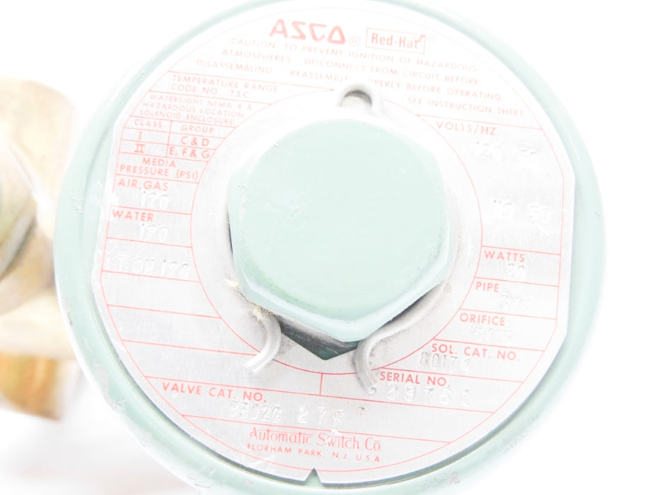 ASCO 8302C27F 110/120V 120PSI 3/8" NSNP