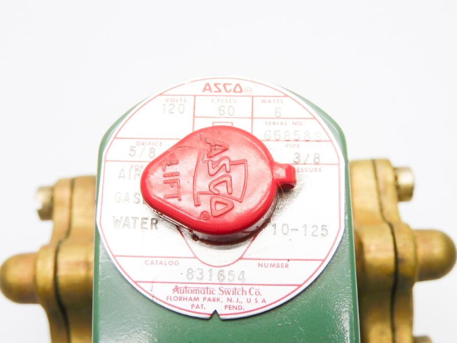 ASCO 831654 120V 10-125PSI 3/8" NSNP