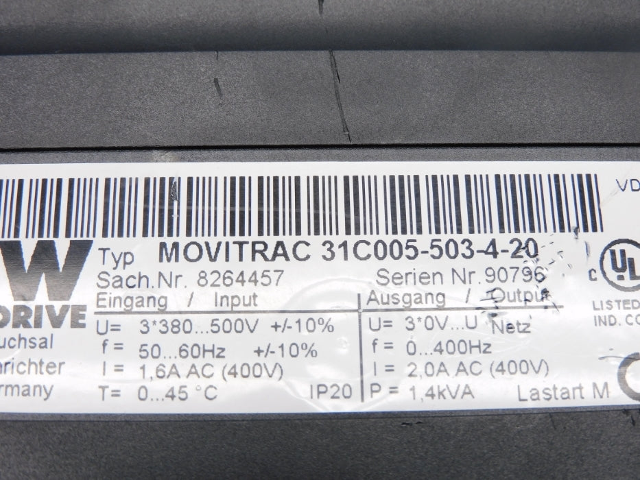 SEW EURODRIVE 31C005-503-4-20 8264457 REMAN