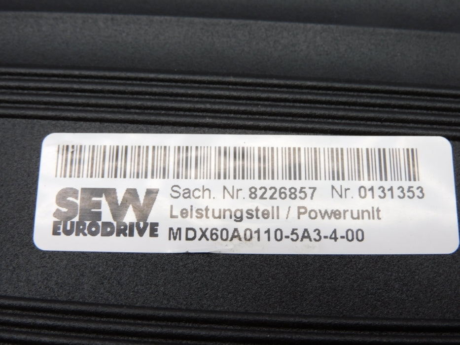 SEW EURODRIVE MDS60A0015-5A3-4-0T 08273502 8226857 UNMP