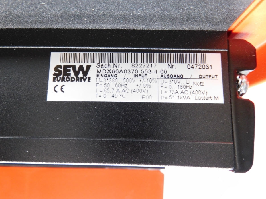 SEW EURODRIVE MDX61B0370-503-4-0T 08279853 NSNP