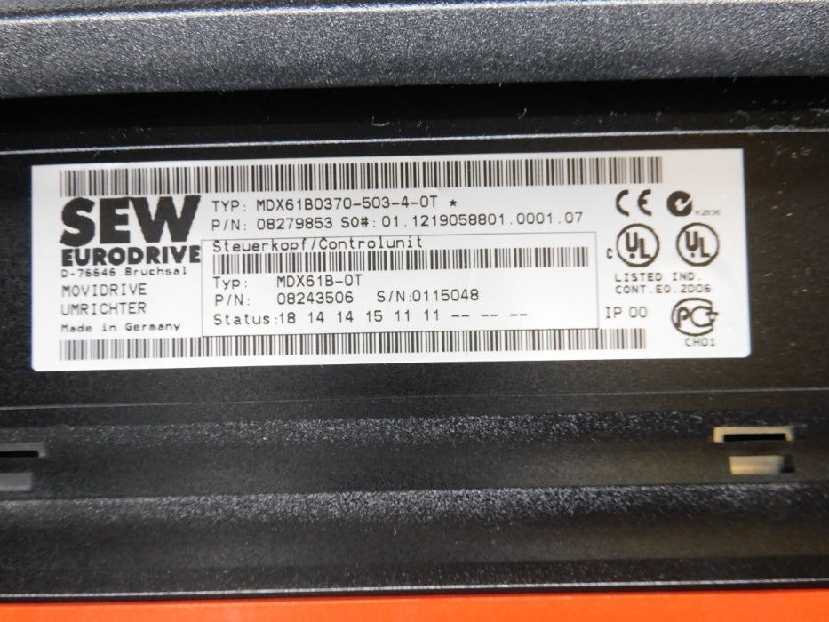SEW EURODRIVE MDX61B0370-503-4-0T 08279853 NSNP
