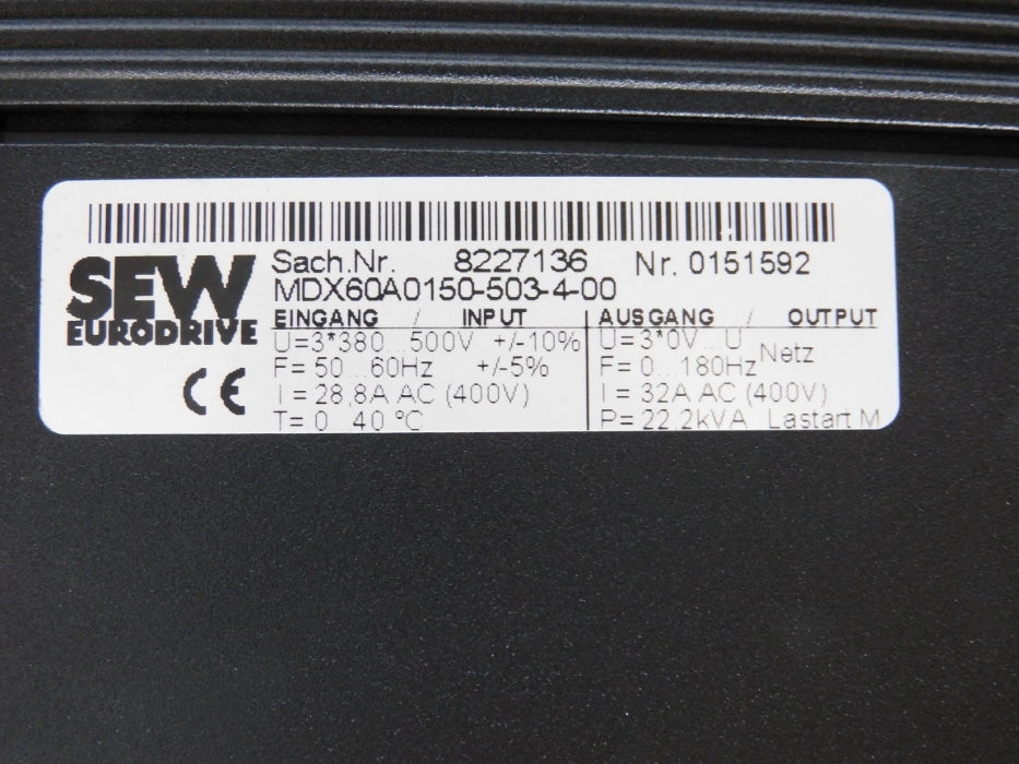 SEW EURODRIVE MDS60A0075-5A3-4-00 8265046 UNMP