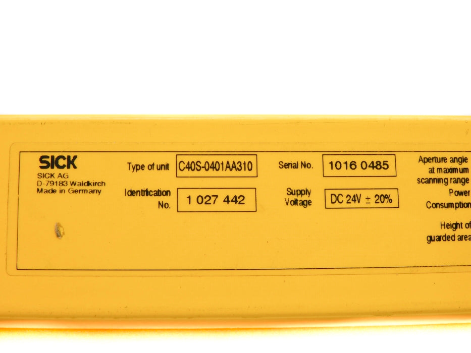 SICK C40S-0401AA310 1027442 NSNP