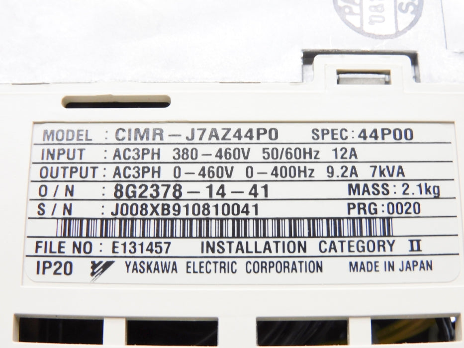 OMRON YASKAWA CIMR-J7AZ44P0 NSMP