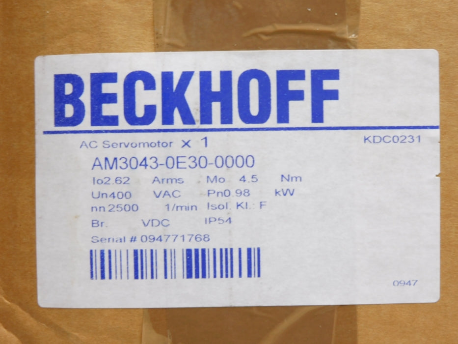 BECKHOFF AM3043-0E30-0000 NSMP