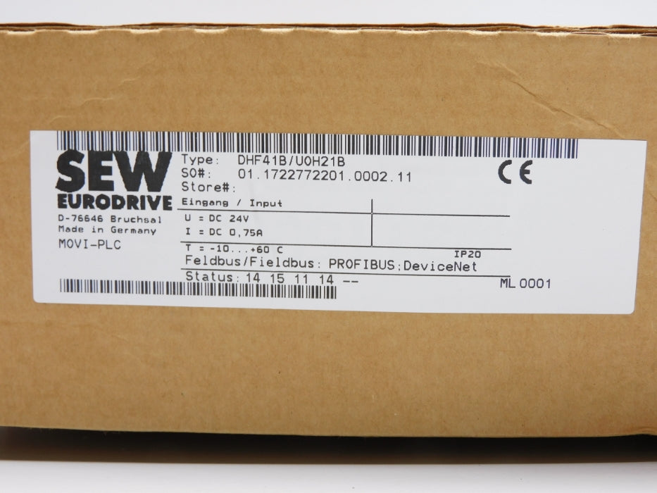 SEW EURODRIVE DHF41B/U0H21B NSMP