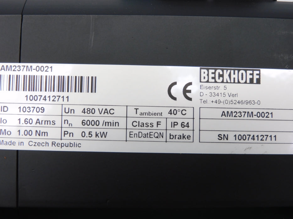 BECKHOFF AM237M-0021 (AS PICTURED) NSMP