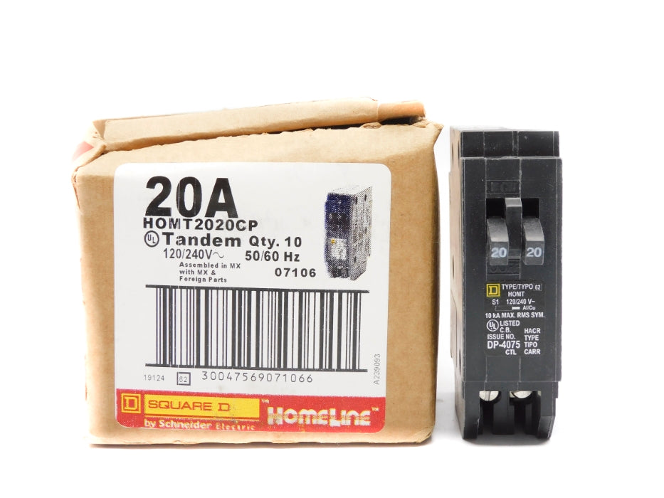 SQUARE D HOMT2020CP 20A 120/240V (PKG OF 10) NSMP