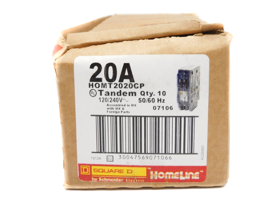 SQUARE D HOMT2020CP 20A 120/240V (PKG OF 10) NSMP