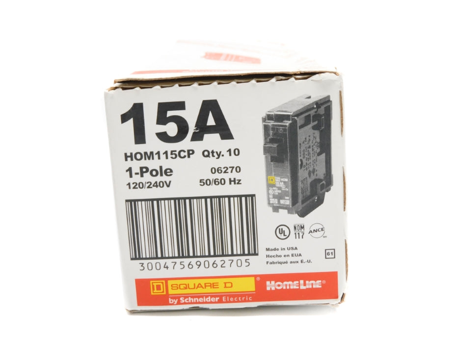 SQUARE D HOM115CP 15A 120/240V (PKG OF 10) NSMP