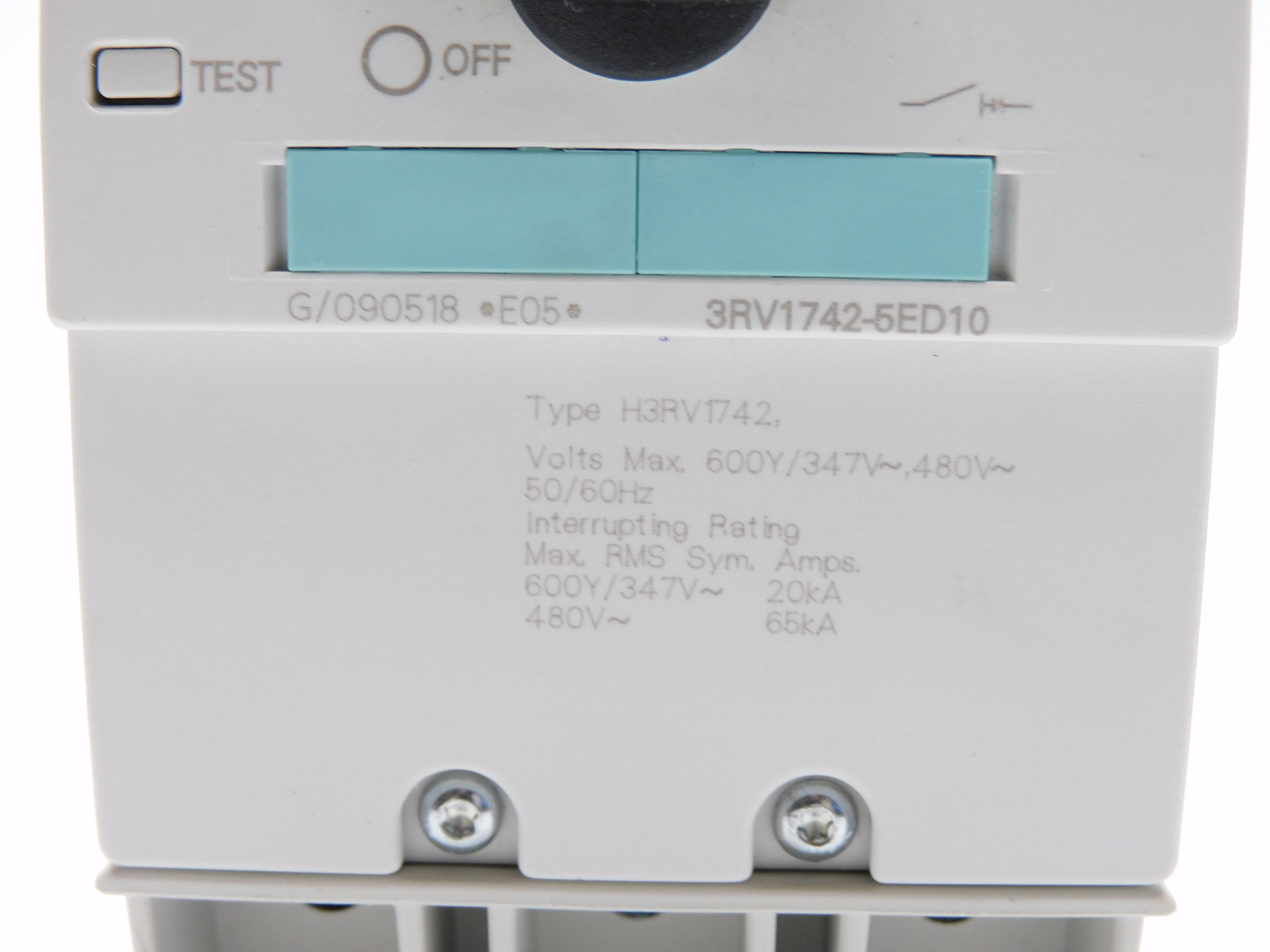 SIEMENS 3RV1742-5ED10 30A 480V NSNP