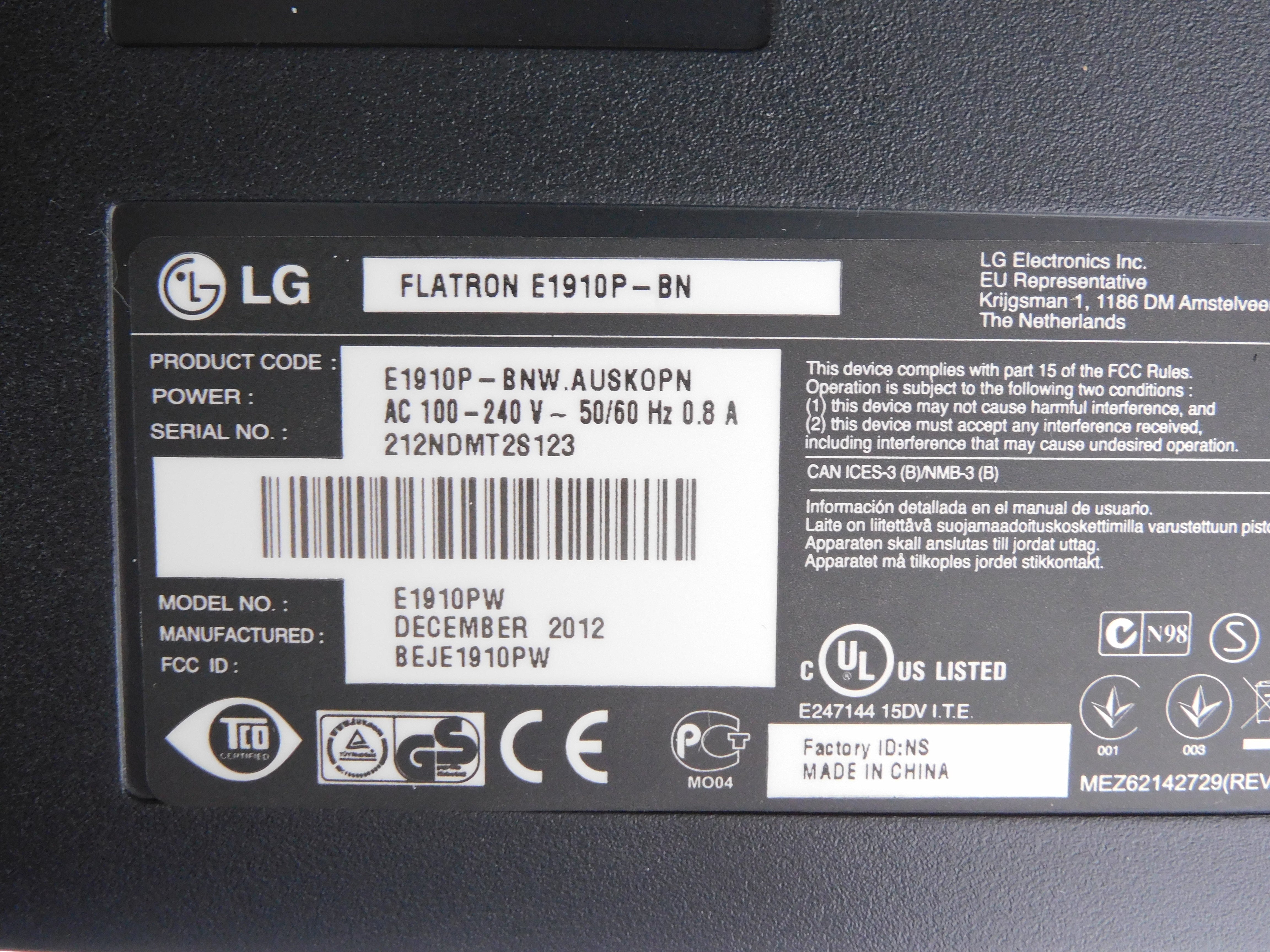 LG E1910P-BN NSMP