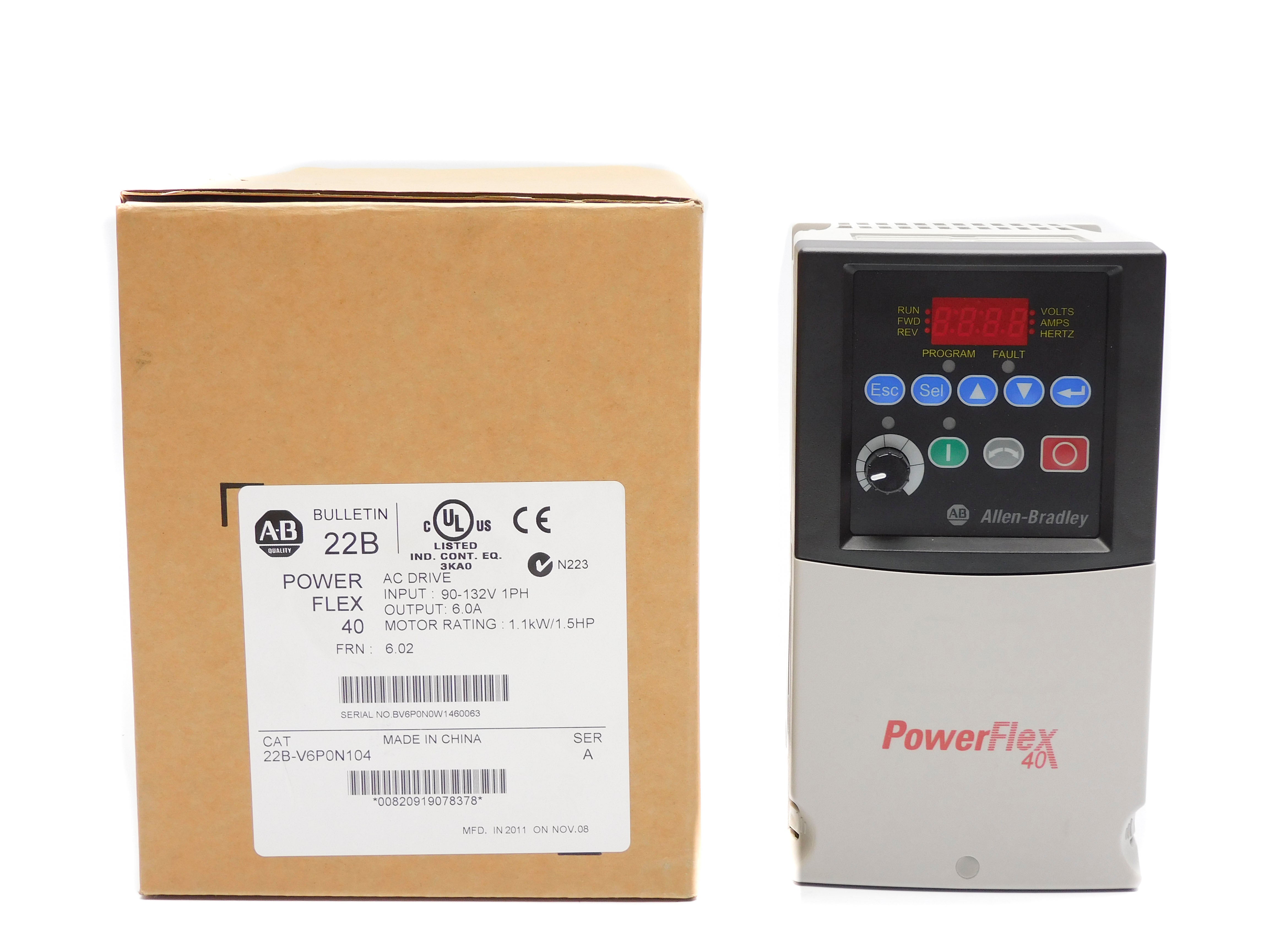 ALLEN BRADLEY 22B-V6P0N104 SER. A F/W 6.02 NSMP