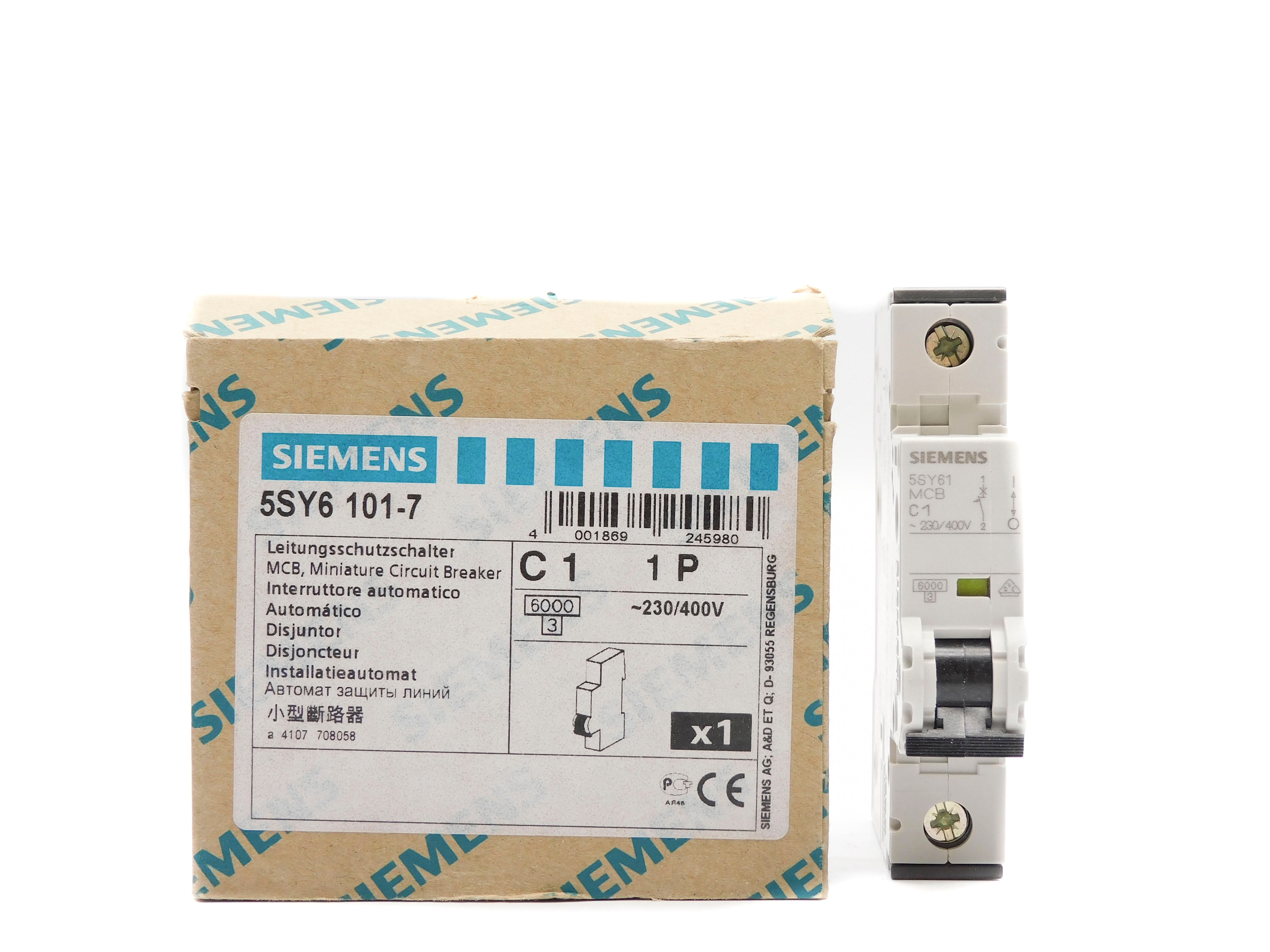 SIEMENS 5SY6101-7 230/400V 1A NSMP