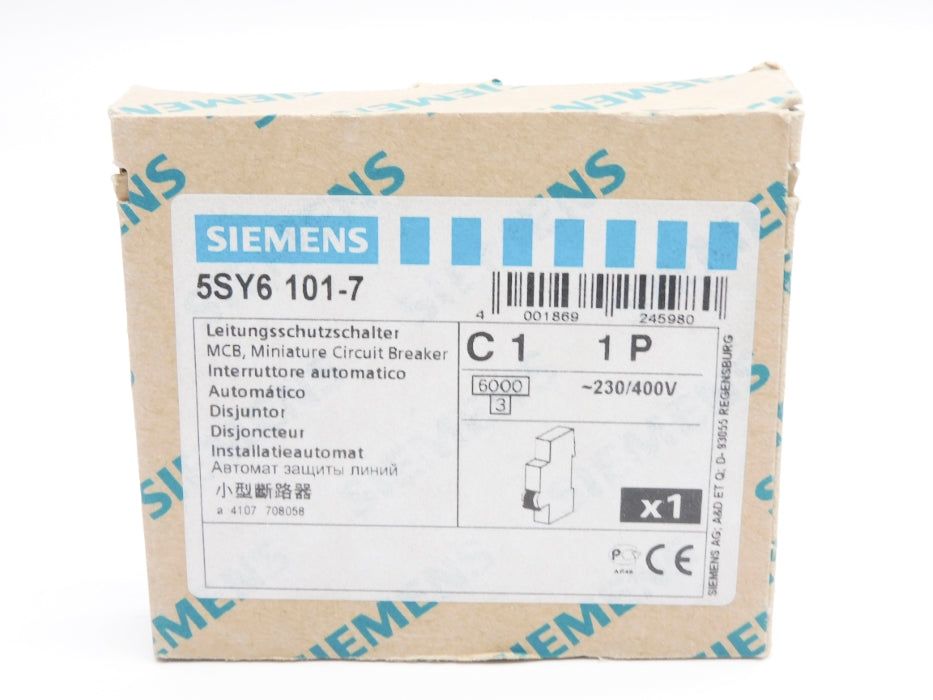 SIEMENS 5SY6101-7 230/400V 1A NSMP