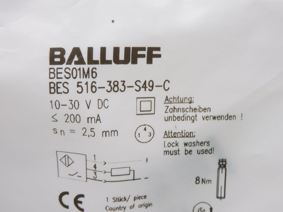 BALLUFF BES516-383-S49-C BES01M6 10-30VDC NSMP