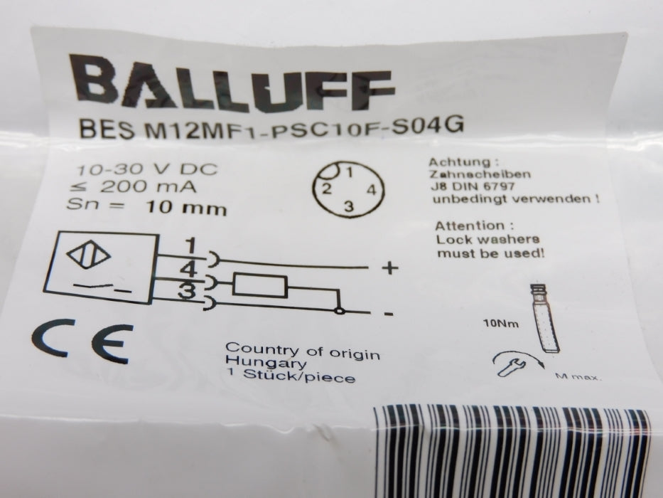 BALLUFF BESM12MF1-PSC10F-S04G NSMP