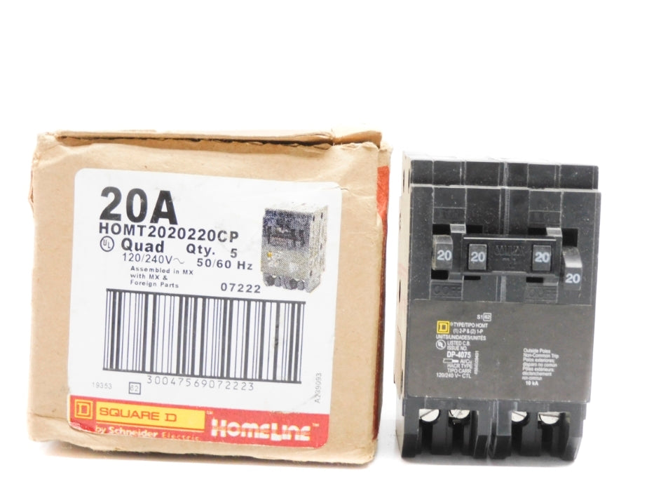 SQUARE D HOMT2020220CP 20A 120/240V (PKG OF 5) NSMP