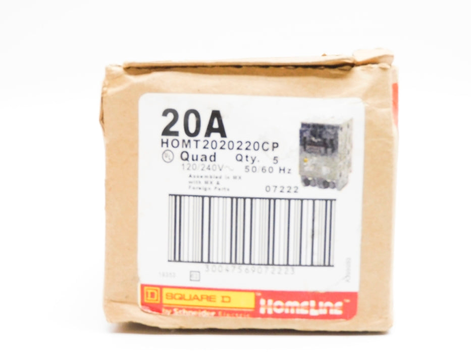 SQUARE D HOMT2020220CP 20A 120/240V (PKG OF 5) NSMP