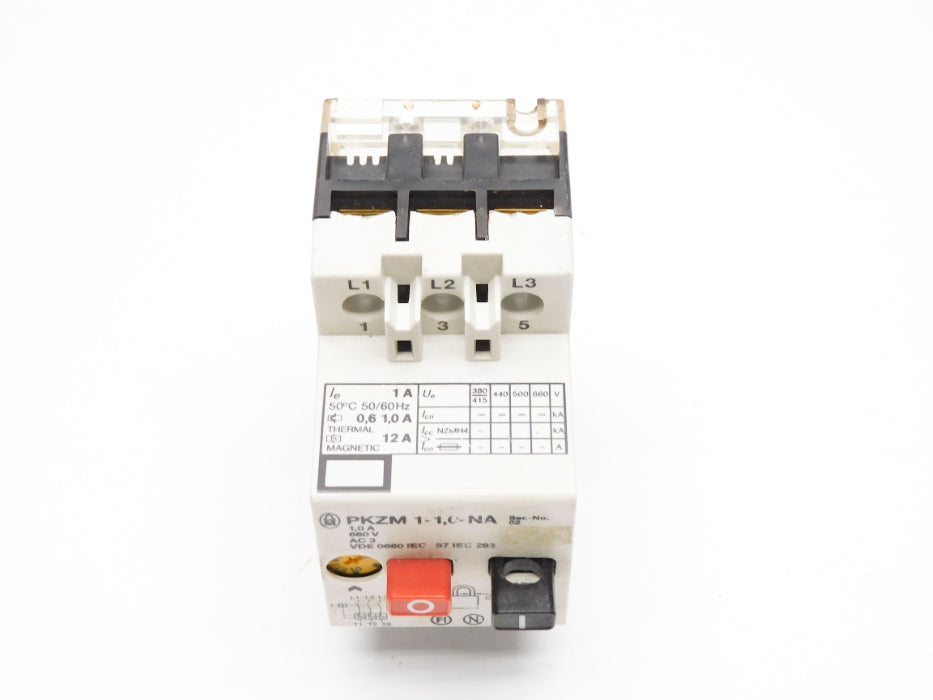 KLOCKNER MOELLER PKZM1-1.0-NA 0.6-1.0A 660V UNMP