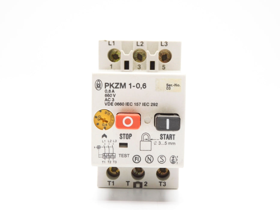 KLOCKNER MOELLER  PKZM1-0.6 0.4-0.6A 660V UNMP