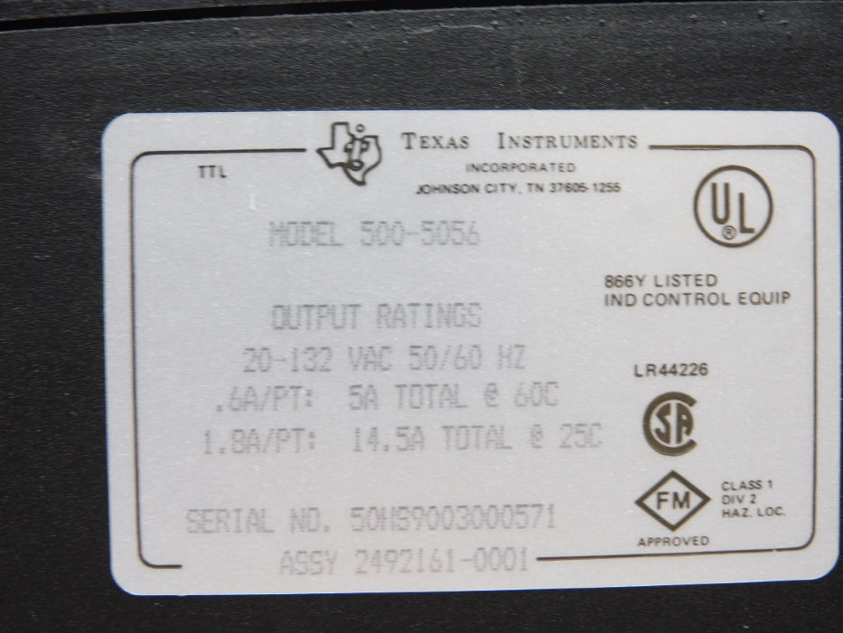 TEXAS INSTRUMENTS 500-5056 NUPI