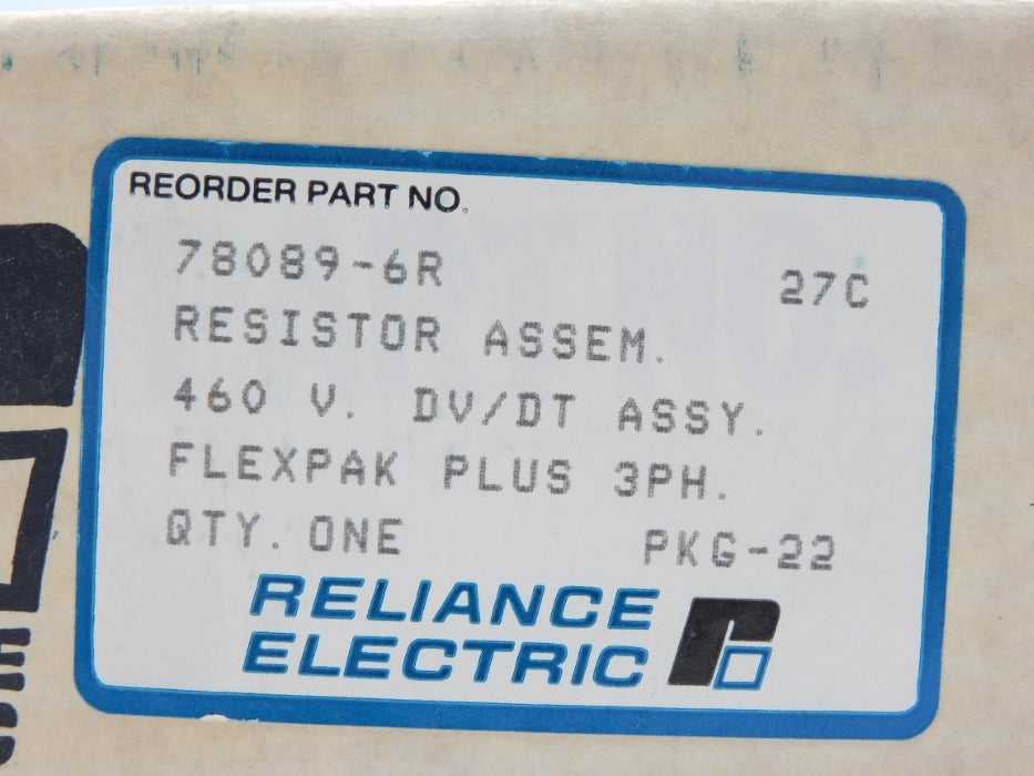 RELIANCE ELECTRIC 78089-6R 460V NSMP