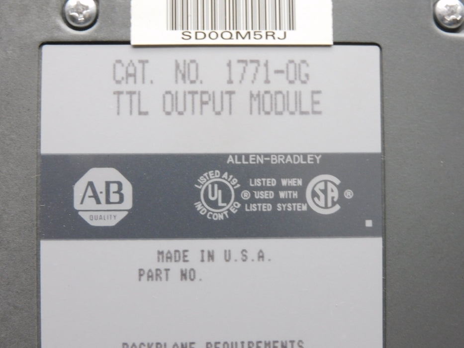 ALLEN BRADLEY 1771-OG NSMP