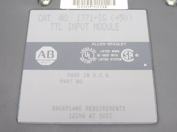 ALLEN BRADLEY 1771-IG 5V UNMP