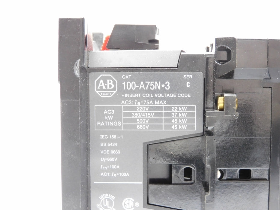 ALLEN BRADLEY 100-A75ND3 SER. C 110/120V NSNP