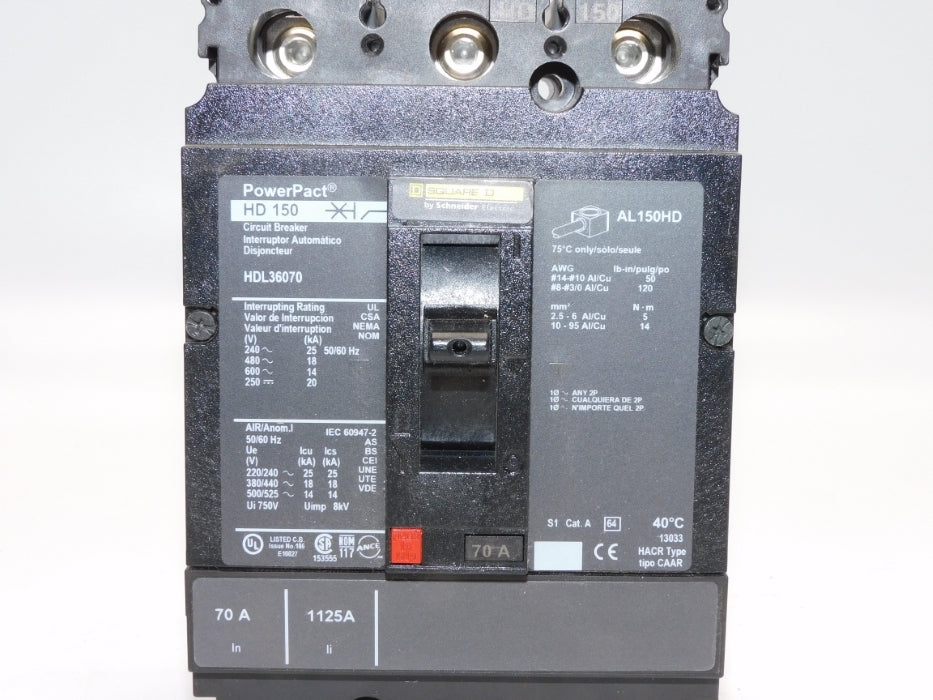 SQUARE D HDL36070 600V 70A NSNP