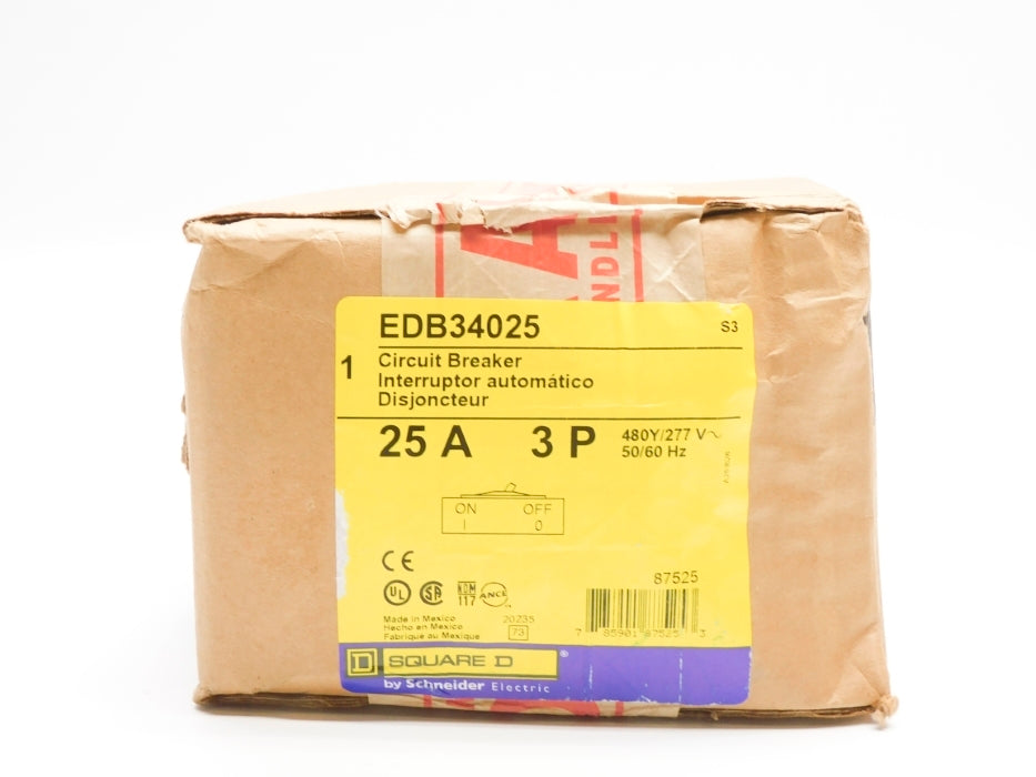 SQUARE D EDB34025 SER. 3 480V 25A NSFS