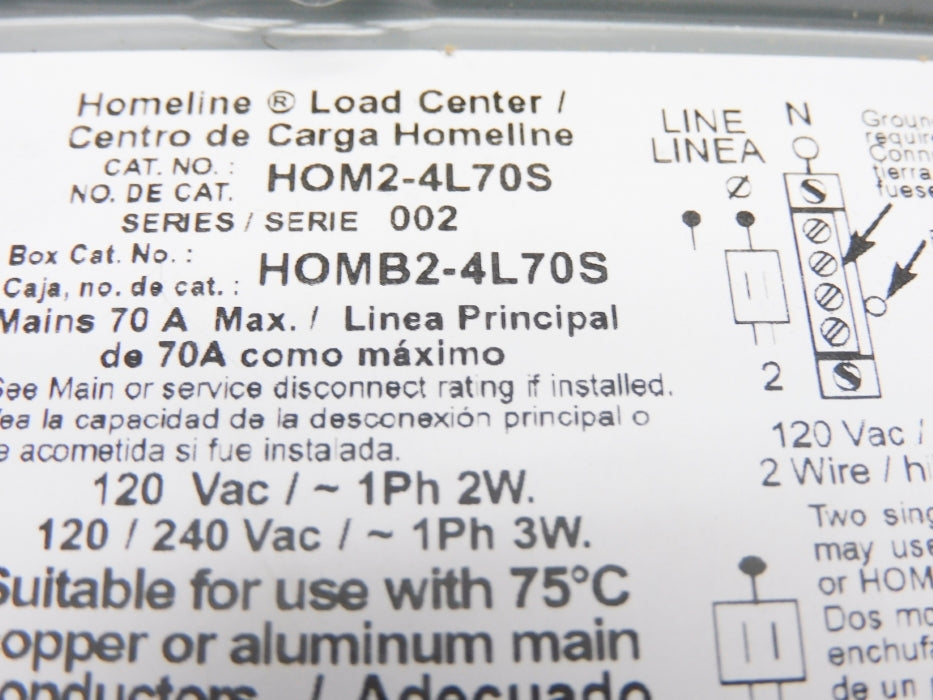 SQUARE D HOM24L70SCP SER. 002 (AS PICTURED) NSMP