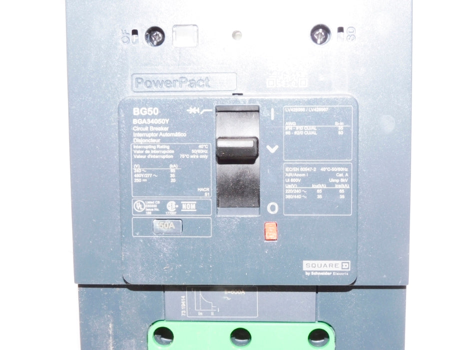 SQUARE D BGA34050Y 50A 480/277V NSMP