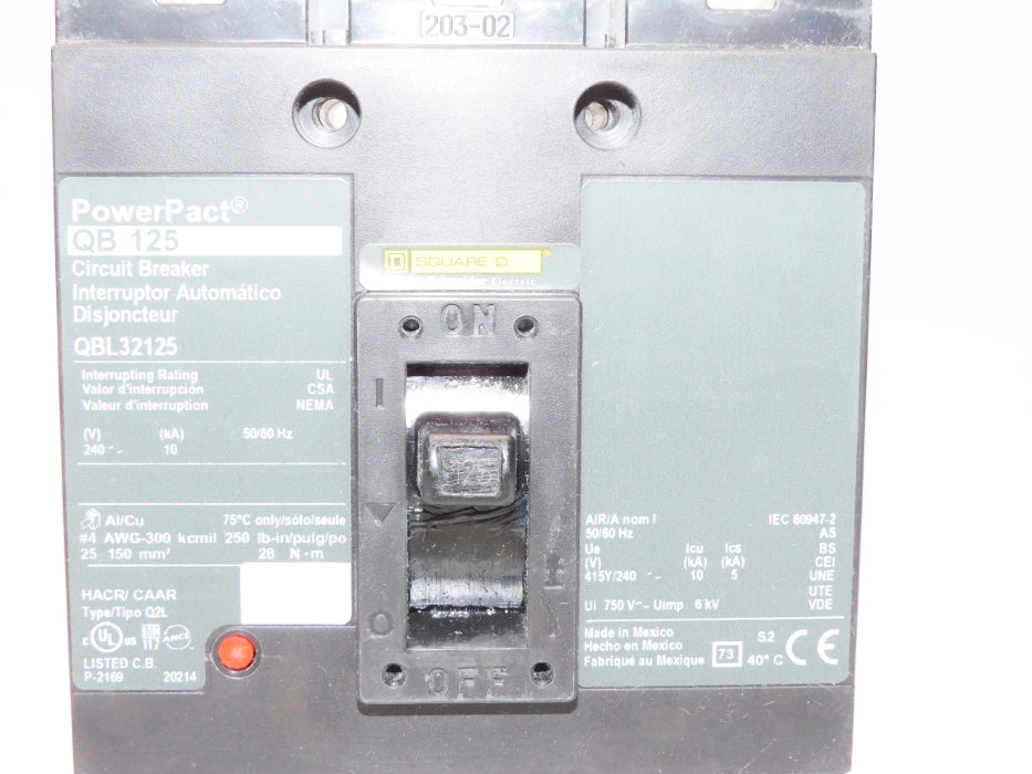 SQUARE D QBL32125 125A 240V NSMP