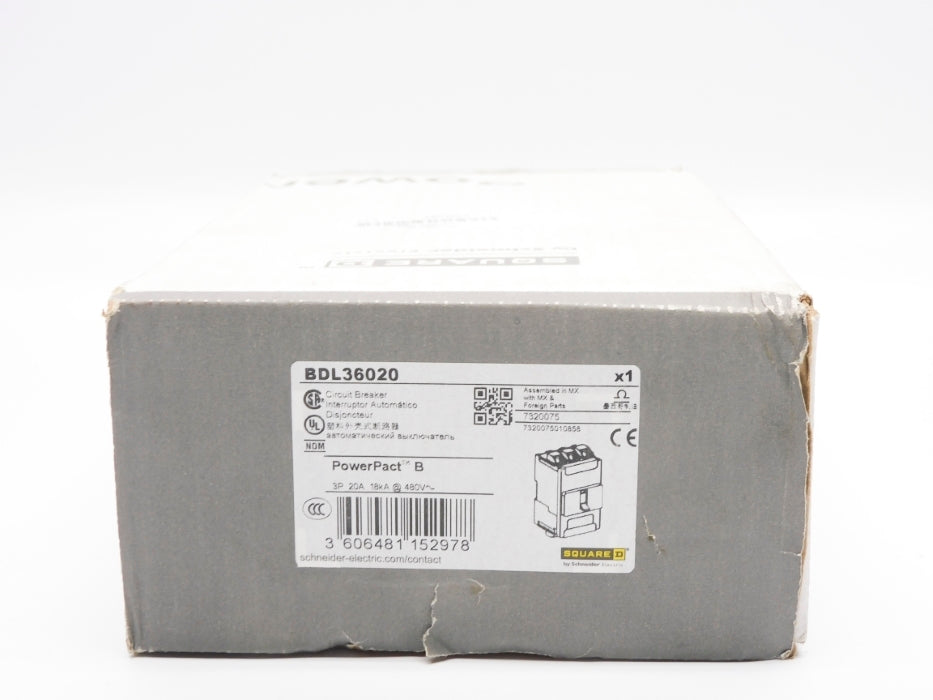 SQUARE D BDL36020 20A 480V NSMP