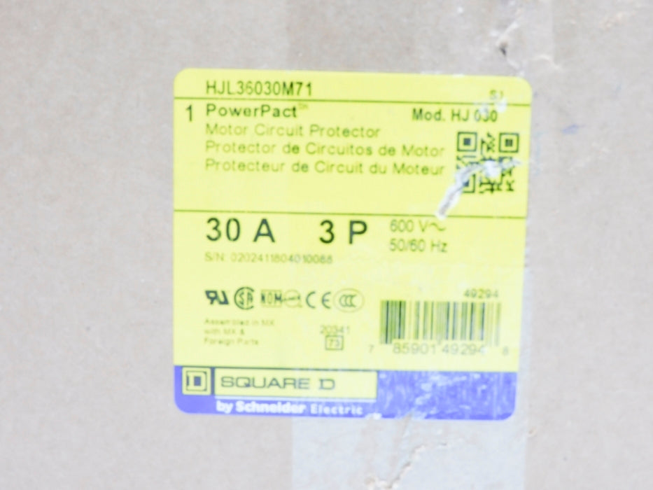 SQUARE D HJL36030M71 30A 600V NSMP