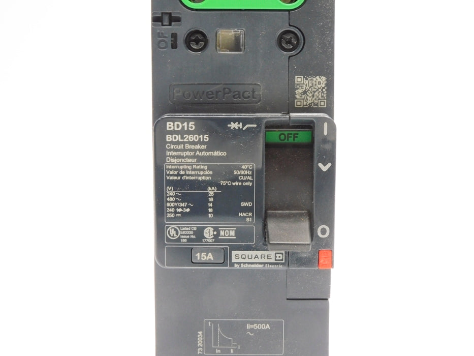 SQUARE D BDL26015 15A 480V NSMP