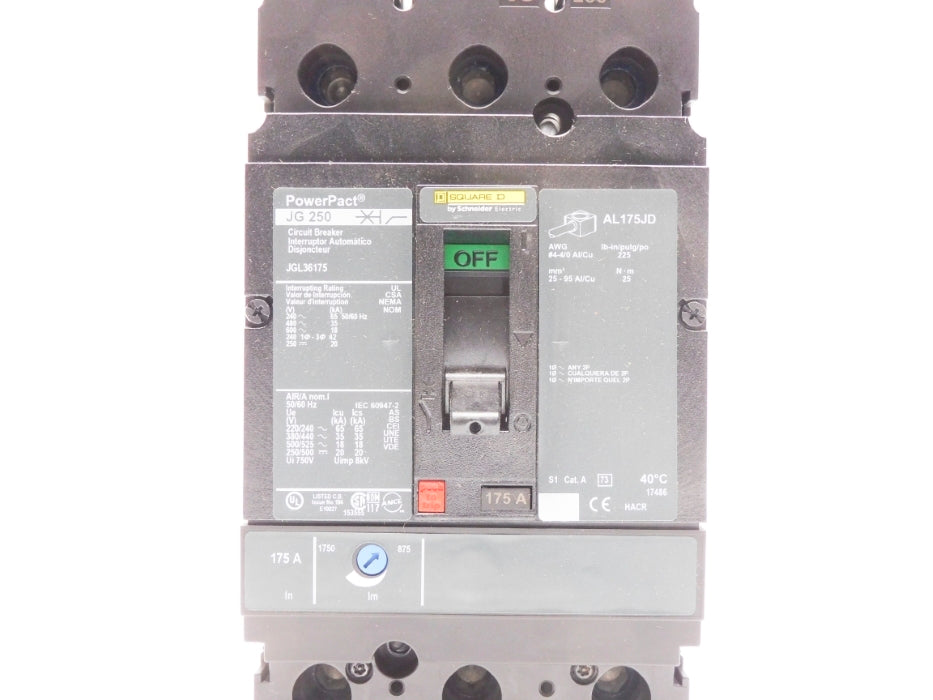SQUARE D JGL36175 175A 600V NSMP